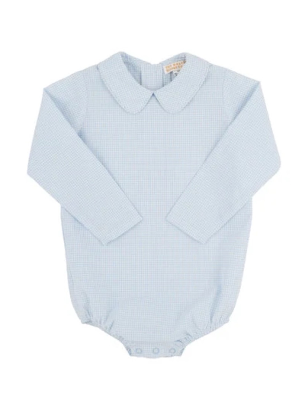The Beaufort Bonnet Peter Pan Collar Onesie (Long Sleeve Woven) Barrington Blue